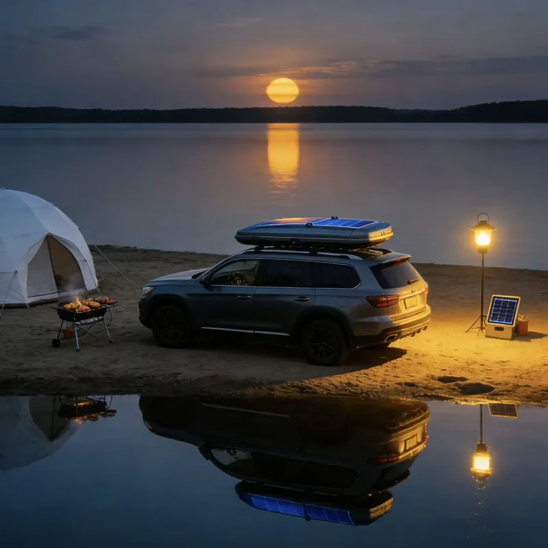 Интеллектуальный фотоэлектрический накопительный автомобильный багажный бокс