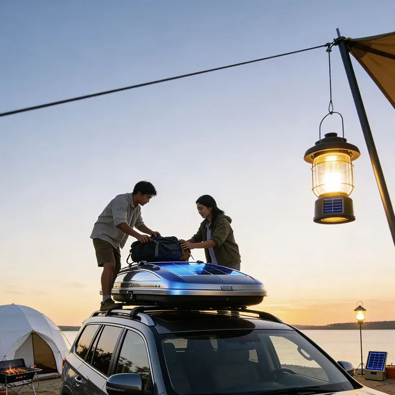 Интеллектуальный фотоэлектрический накопительный автомобильный багажный бокс