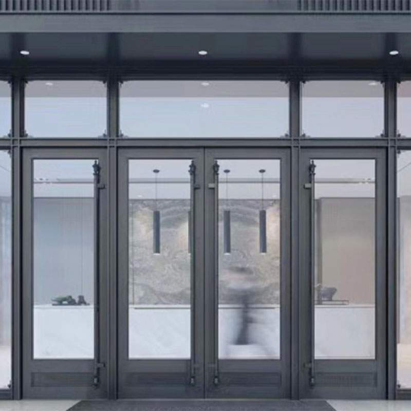 Маятниковая дверь со скрытым напольным доводчиком