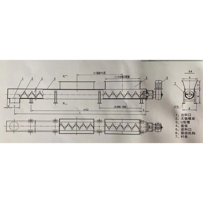 Бесосевой шнековый конвейер