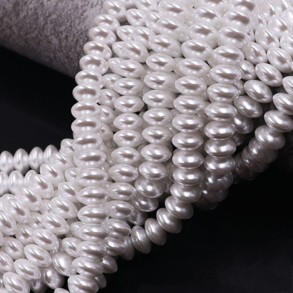 Жемчужные бусины-рондели(Один размер)