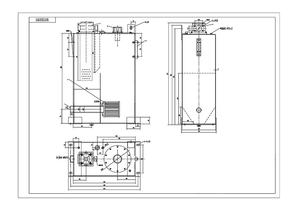 Сборочный узел гидравлического масляного бака HJ-120-G-KT (5)