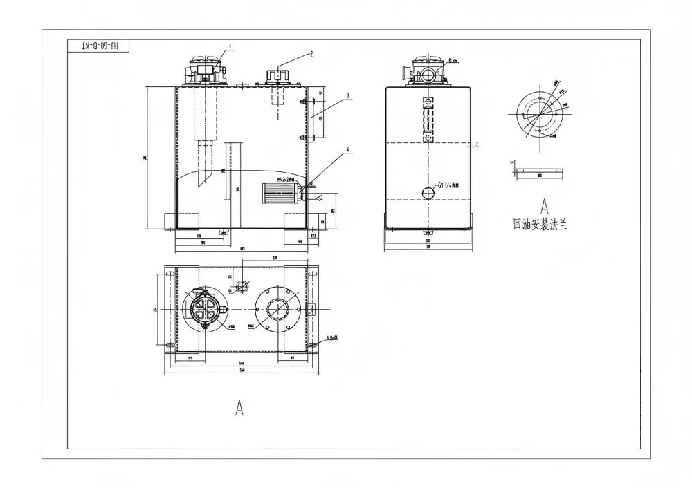Сборочный узел гидравлического масляного бака HJ-60-B-KT (12)