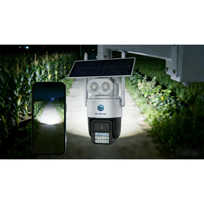 WKR-37A9G6W0-6MP-Y-4G 6-мегапиксельная черно-белая и цветная 4G PTZ-камера с низким энергопотреблением на солнечной энергии