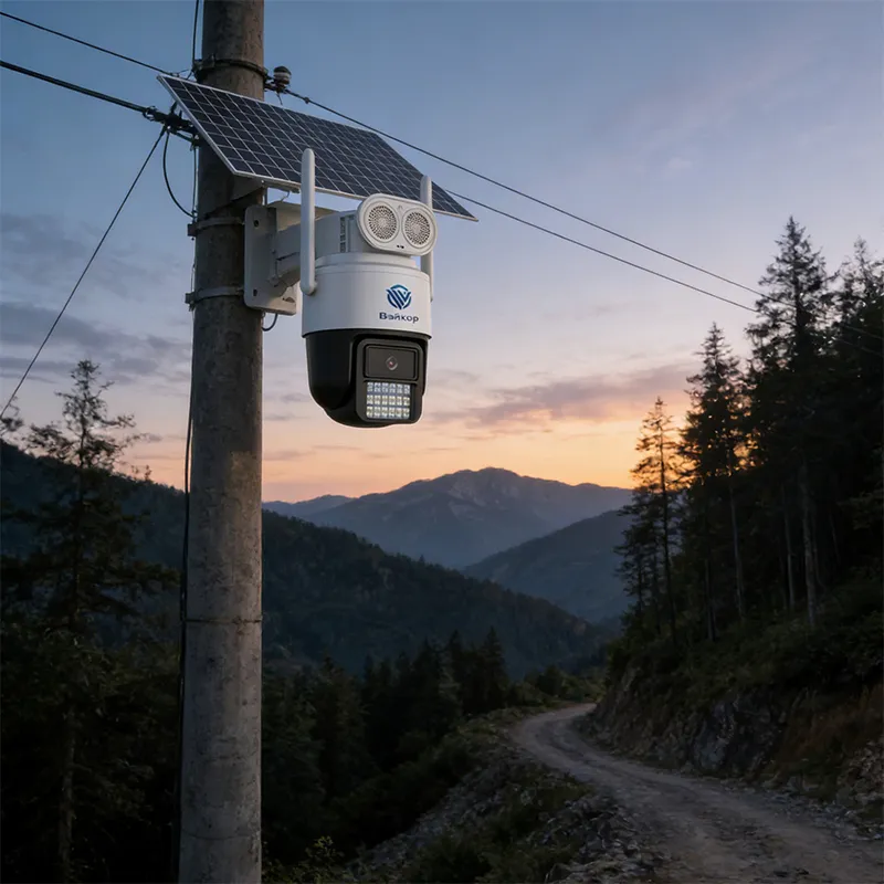 WKR-Q15XT5HQ-4MP-Y-4G 6-мегапиксельная двухобъективная AOV-камера с низким энергопотреблением, питанием от солнечной энергии и двухспектральной цветной съемкой