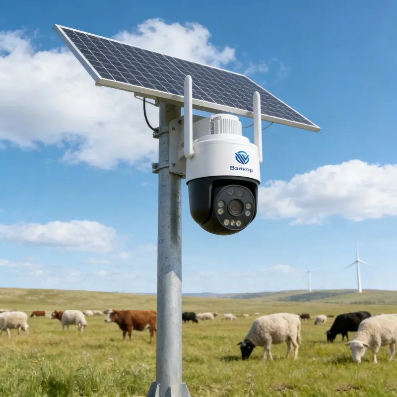 WKR-Q15XT5HQ-4MP-Y-4G 6-мегапиксельная двухобъективная AOV-камера с низким энергопотреблением, питанием от солнечной энергии и двухспектральной цветной съемкой