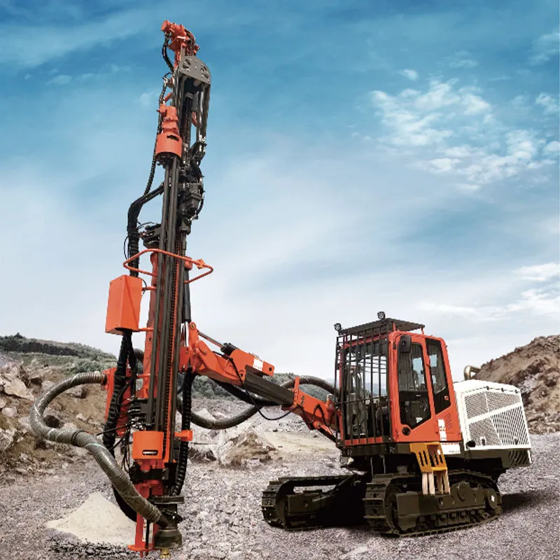 Наземная буровая установка с погружным пневмоударником