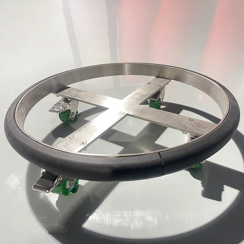 Транспортировочная платформа из нержавеющей стали для круглых химических бочек