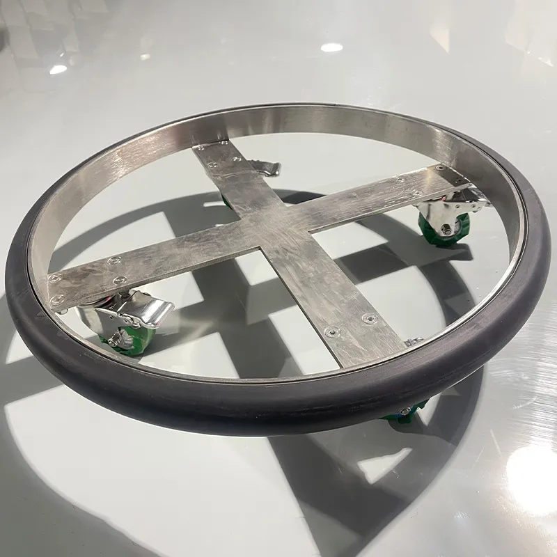 Транспортировочная платформа из нержавеющей стали для круглых химических бочек