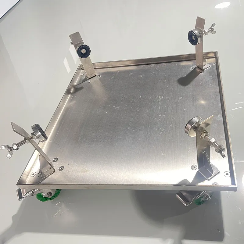 Транспортировочная тележка с регулируемой конструкцией для химических барабанов из нержавеющей стали