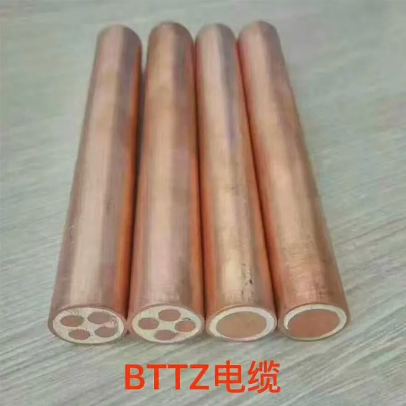 Кабель с медной жилой, медной оболочкой и изоляцией из оксида магния