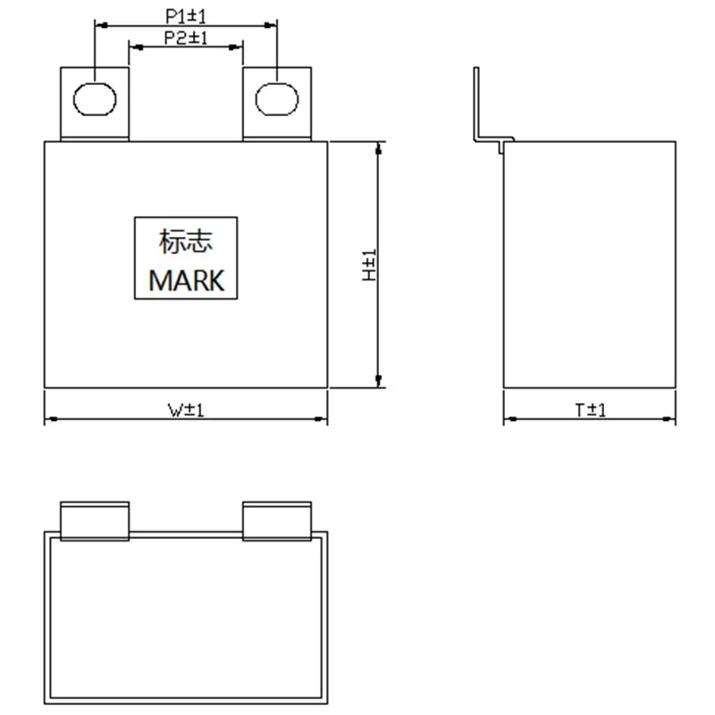 MLC-S Демпфирующие конденсаторы IGBT с высокой плотностью энергии прямоугольного типа с плоскими или штыревыми выводами (2)