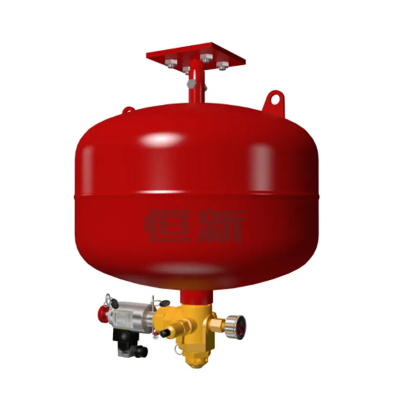 Подвесная установка пожаротушения с перфторкетоном