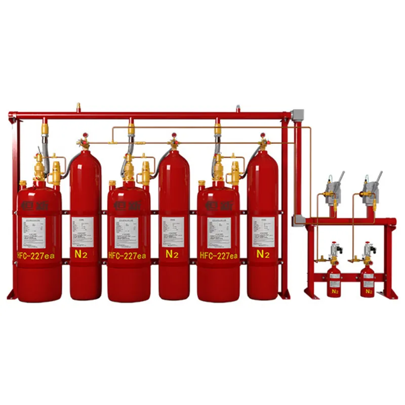 Система пожаротушения с гептафторпропаном с внешним хранением давления