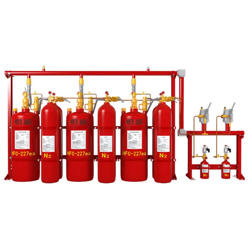 Система пожаротушения с гептафторпропаном с внешним хранением давления