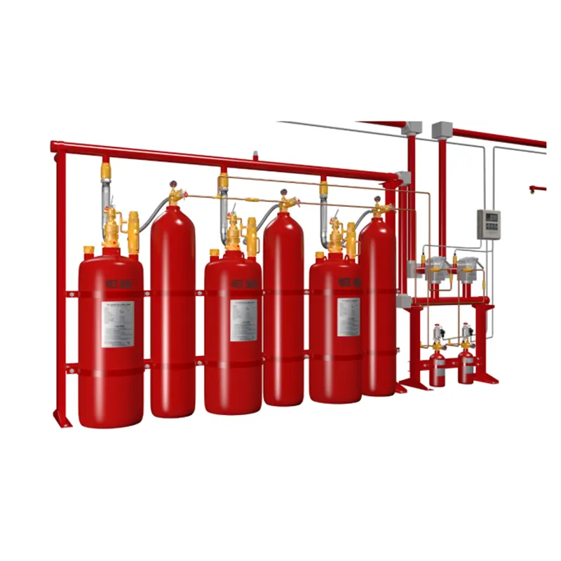 Система пожаротушения с перфторкетоном трубного типа (с внешним хранением давления)