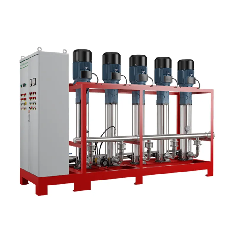 Система пожаротушения тонкораспылённой водой среднего давления (насосная группа вертикального типа)