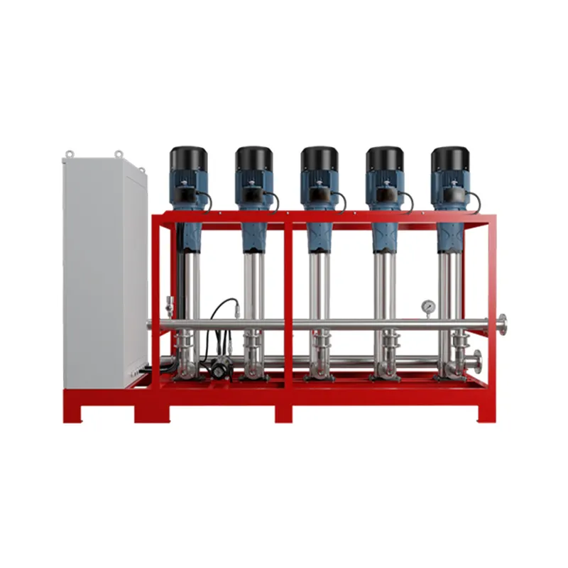 Система пожаротушения тонкораспылённой водой среднего давления (насосная группа вертикального типа)