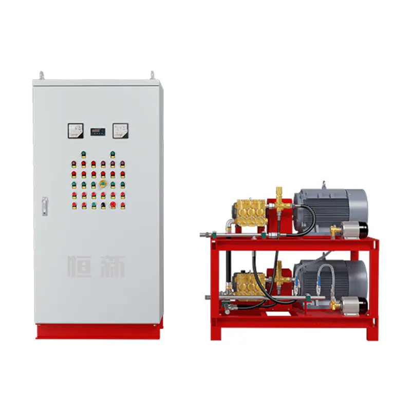 Система пожаротушения тонкораспылённой водой среднего давления (насосная группа горизонтального типа)