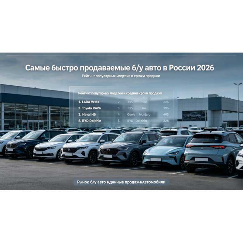 Рейтинг самых быстропродаваемых подержанных автомобилей в России (2026 г.): опубликованы данные о популярных моделях.