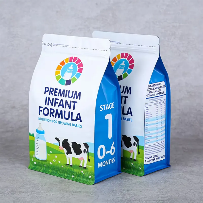 Восьмишовный стоячий пакет с зип-локом