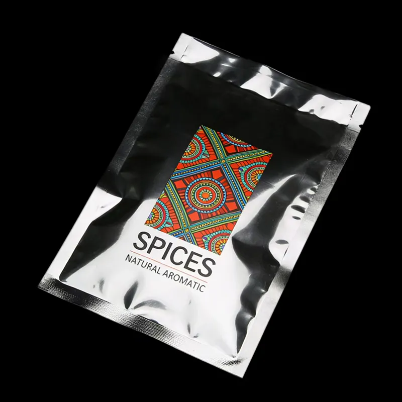 Пакет с трёхсторонним швом алюминизированный с печатью