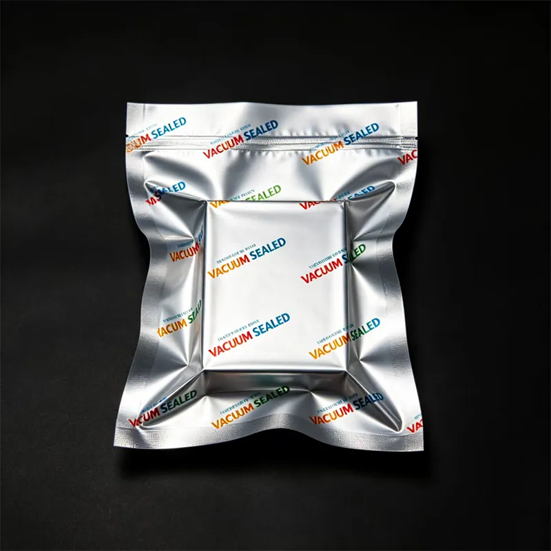 Пакет с трёхсторонним швом из алюминиевой фольги с печатью