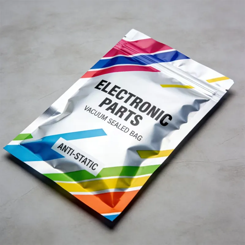 Плоский пакет с зип-локом алюминизированный с печатью