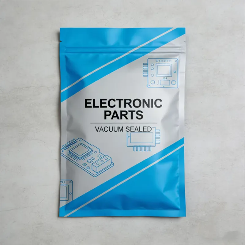 Плоский пакет с зип-локом алюминизированный с печатью