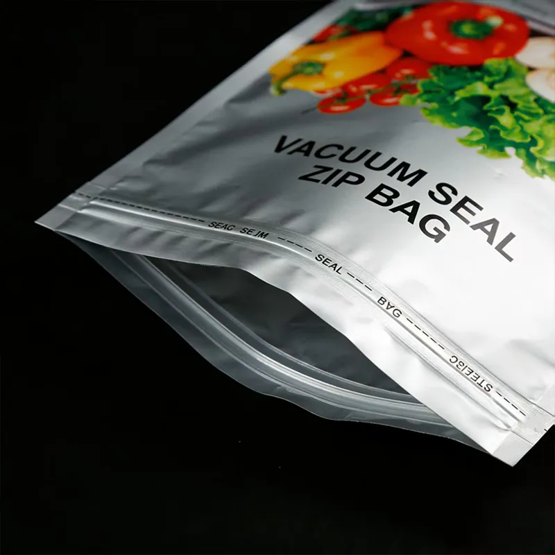 Плоский пакет с зип-локом из алюминиевой фольги с печатью