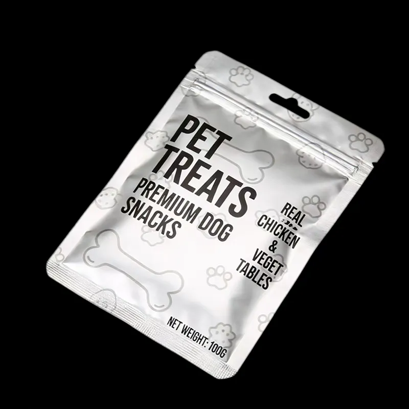 Плоский пакет с зип-локом из алюминиевой фольги с печатью