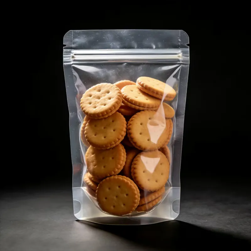 Прозрачный стоячий пакет с зип-локом