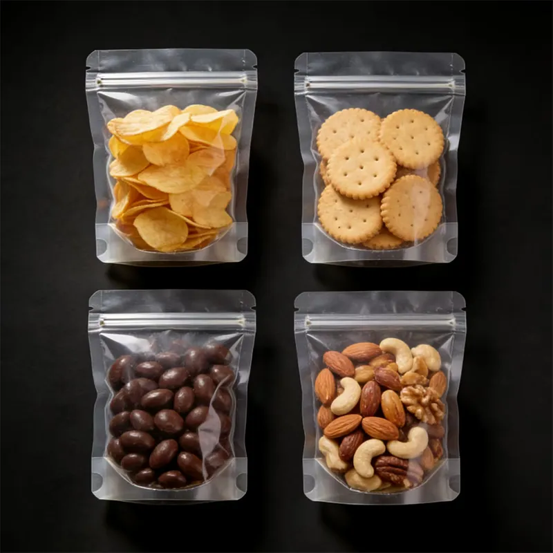 Прозрачный стоячий пакет с зип-локом