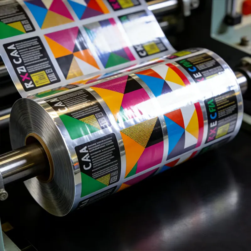 Рулонная плёнка алюминизированная с печатью