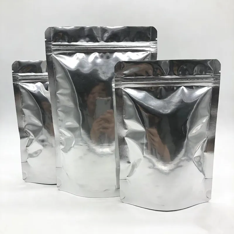 Стоячий пакет с зип-локом алюминизированный