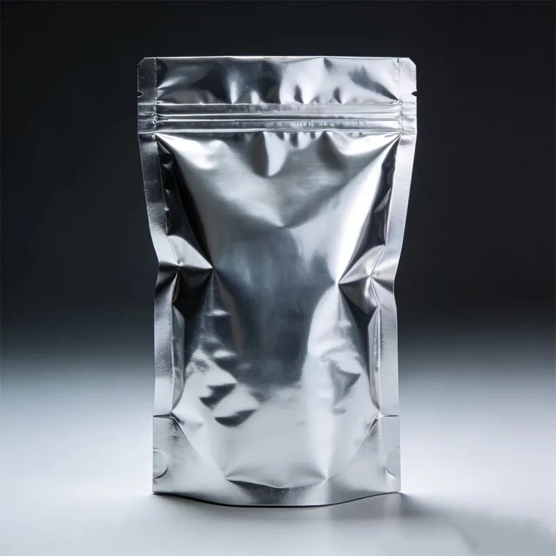 Стоячий пакет с зип-локом алюминизированный