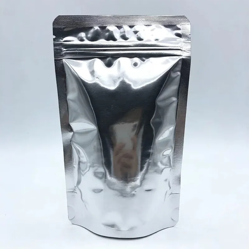 Стоячий пакет с зип-локом алюминизированный