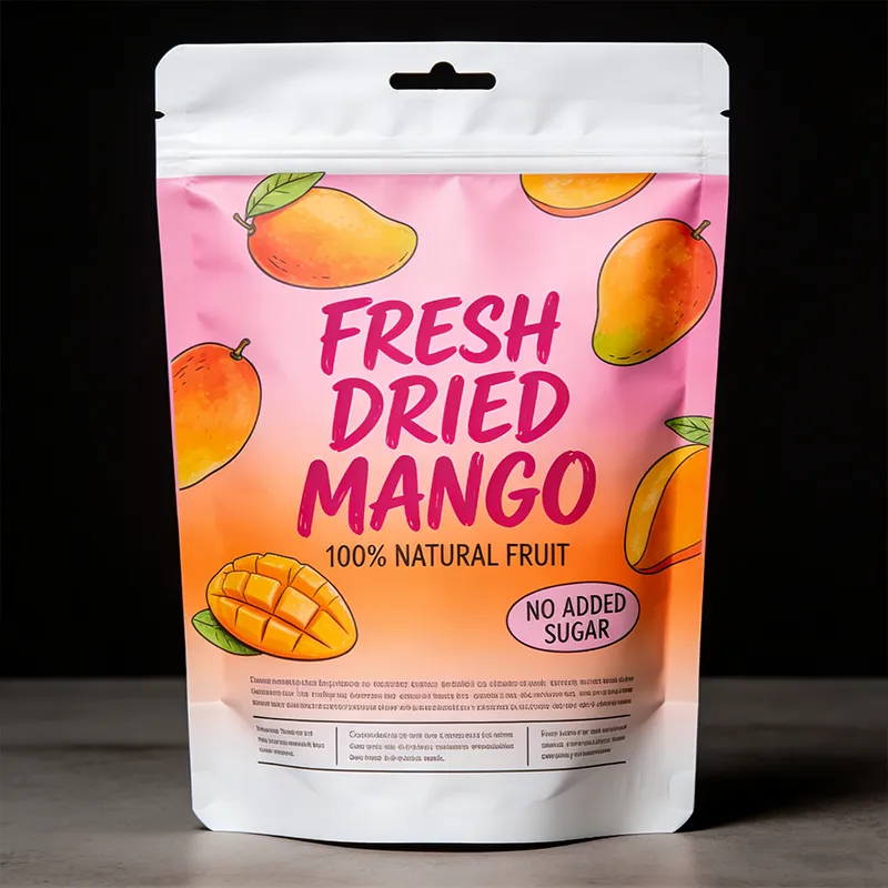 Стоячий пакет с зип-локом алюминизированный с печатью