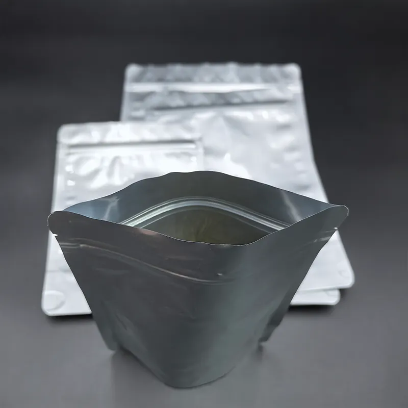 Стоячий пакет с зип-локом из алюминиевой фольги