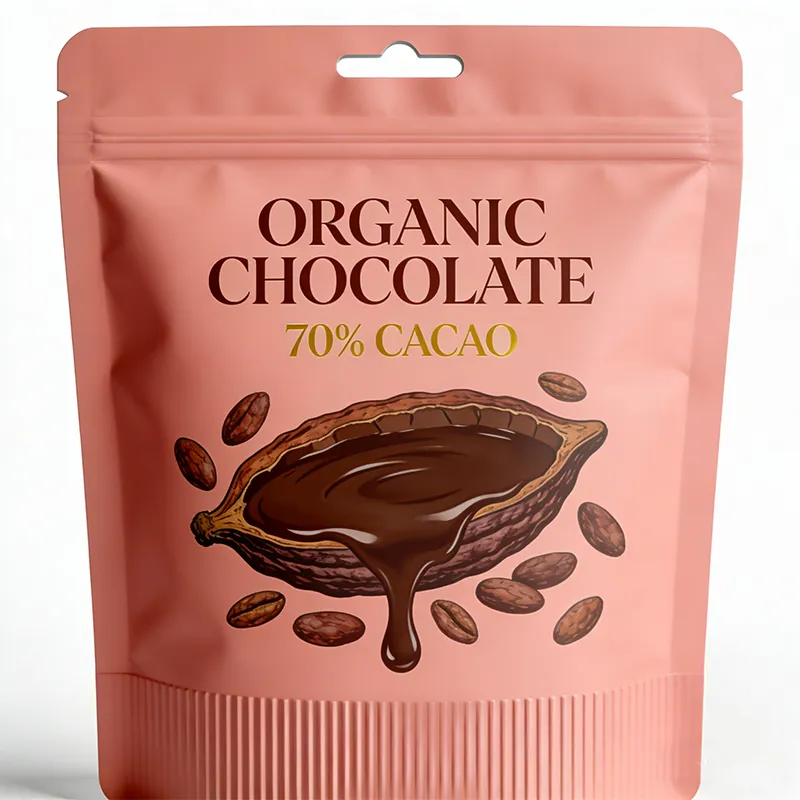 Стоячий пакет с зип-локом из алюминиевой фольги с печатью