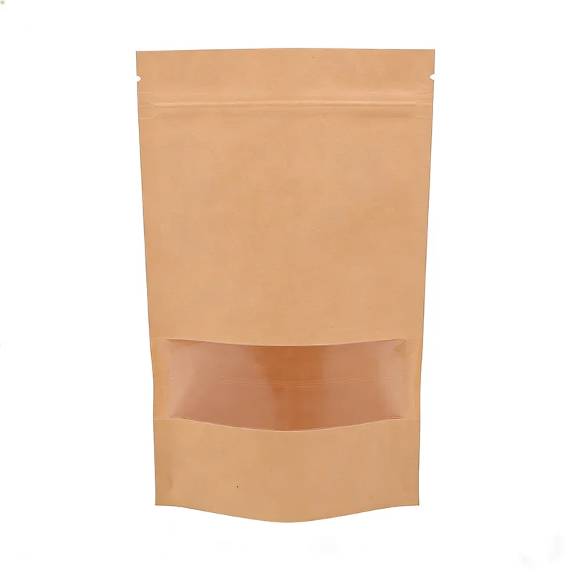 Стоячий пакет с зип-локом из крафт-бумаги