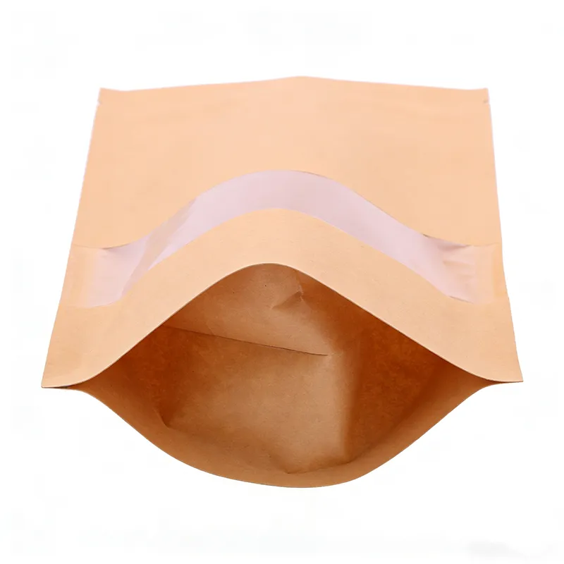 Стоячий пакет с зип-локом из крафт-бумаги