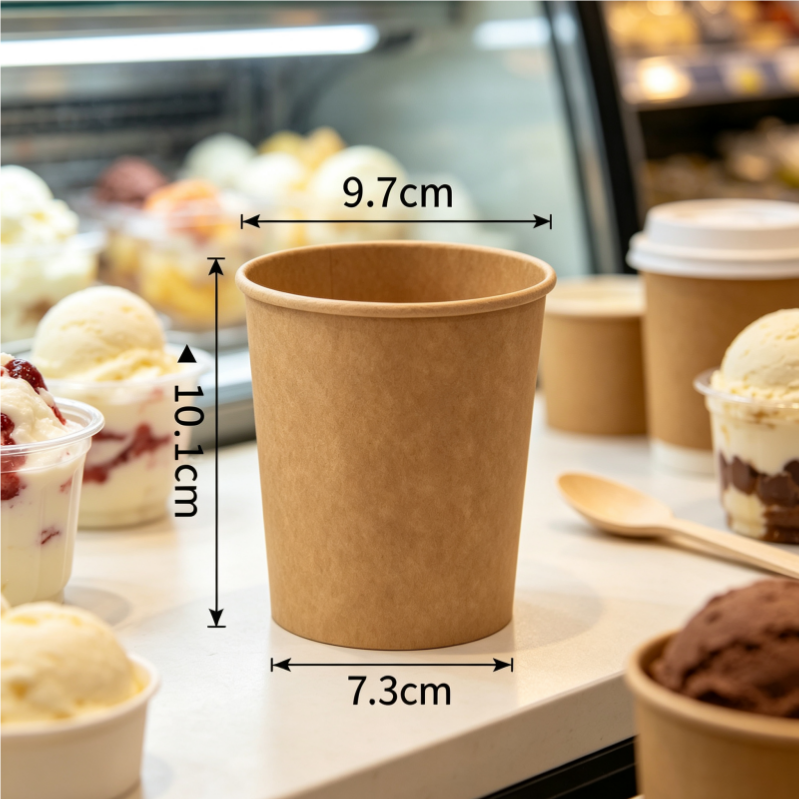 Крафтовое ведёрко для каши модели 16A | глубокая ёмкость 610 мл, домашнее тепло, вкус маминой еды, сертификация ГОСТ, поддерживается персонализация