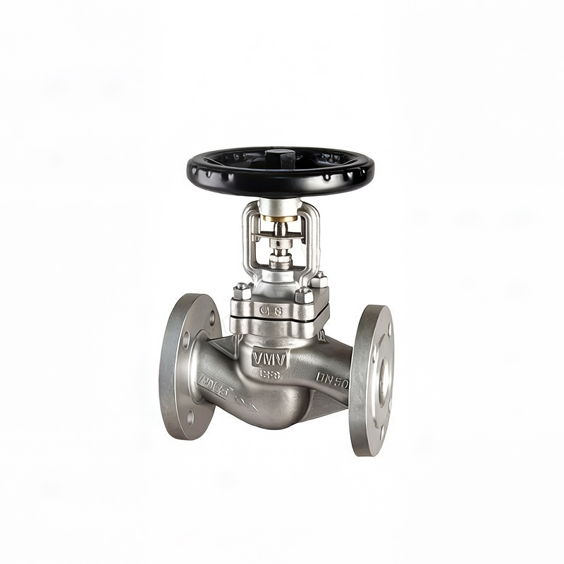 Запорный клапан с гофрированной трубкой для аммиака