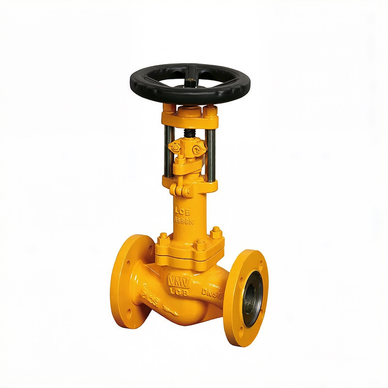 Запорный клапан с гофрированной трубкой для хлора