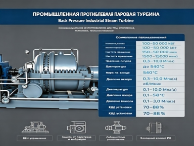 Паровые турбины противодавления для ТЭЦ и производства | Эффективность до 88%, надёжная система DEH