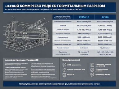 Горизонтальный центробежный компрессор ED серии | 18 000–70 000 кВт для доменных печей