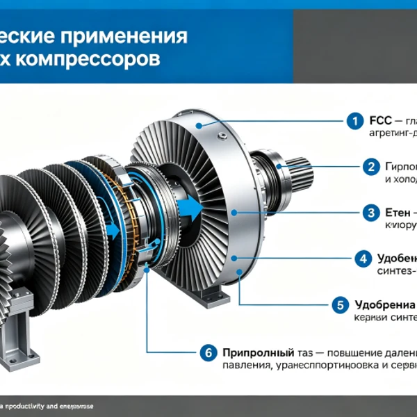 Центробежные компрессоры: конструкция, преимущества и применение в нефтехимии