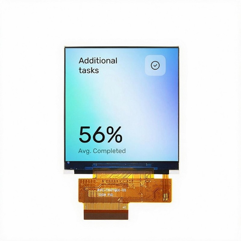 2,7-дюймовый квадратный TFT LCD-модуль с разрешением 320×320 пикселей и широким диапазоном рабочих температур.