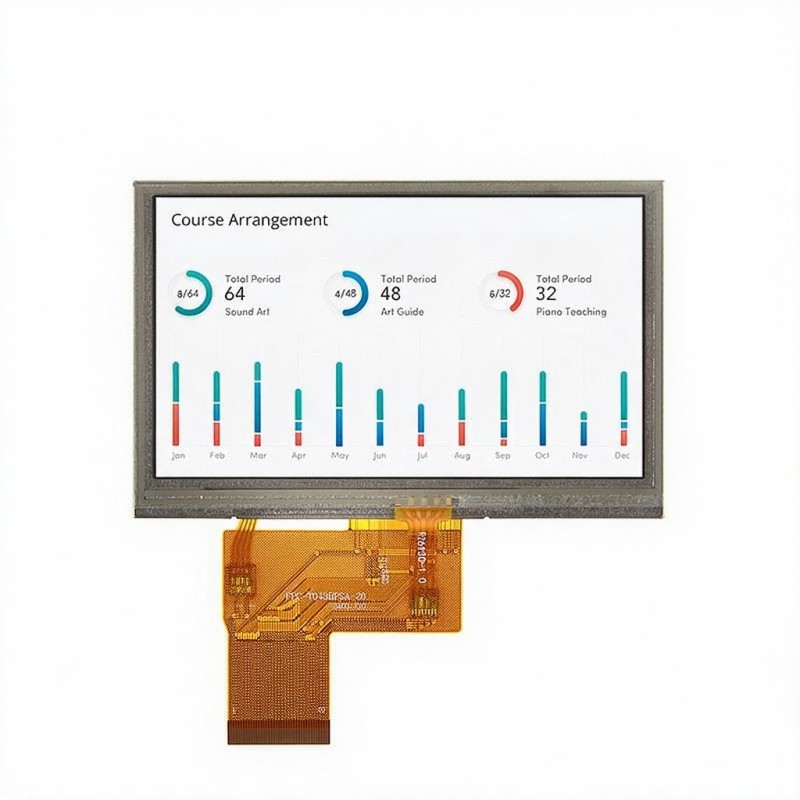 4,3-дюймовый IPS TFT LCD-модуль (разрешение 480×272) с резистивной сенсорной панелью